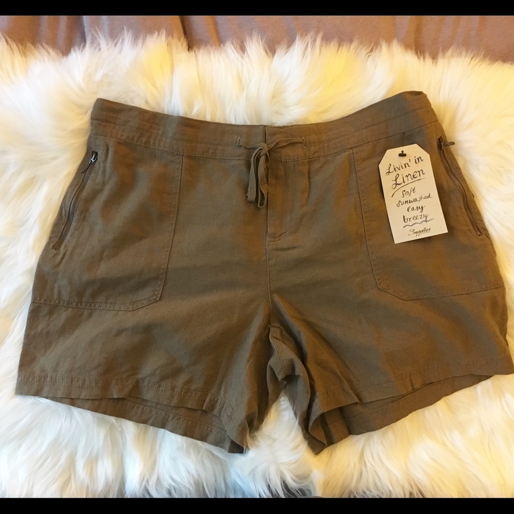 SUPPLIES Brown Shorts Size 14w